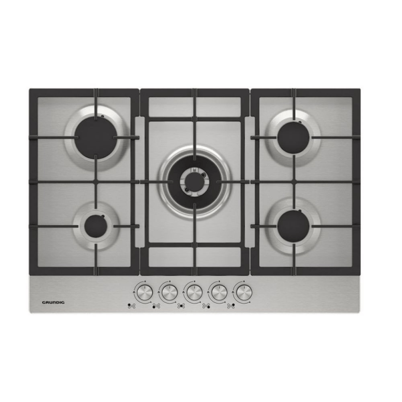 Piano cottura da 75 cm 5 fuochi gas inox GIGA7235250X Grundig