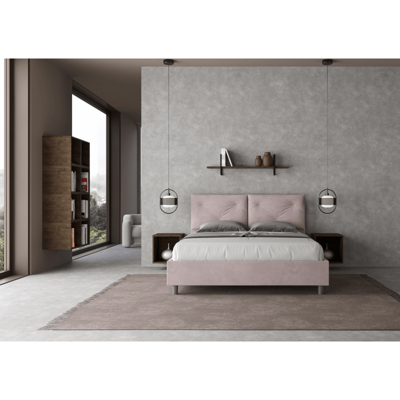 Letto imbottito matrimoniale 160x200 cm appia con