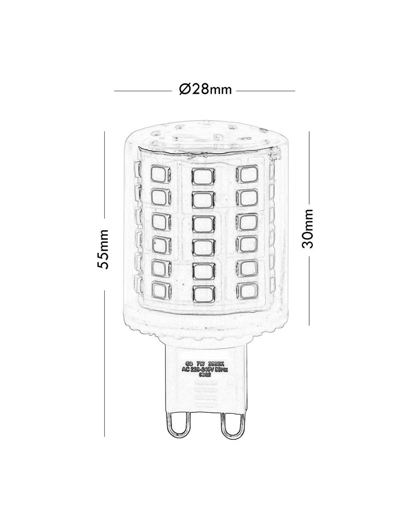 Lampadina LED 7W attacco G9 resa 80W 800 lumen luce a 360 gradi lampada  basso consumo 230V 4000K - BricoBravo