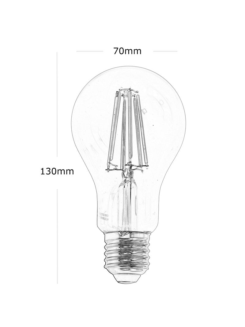 Lampadina LED E27 globo pera vetro 12W lampada filamento vintage 1500lm  luce diffusa LUCE CALDA 3000K - BricoBravo