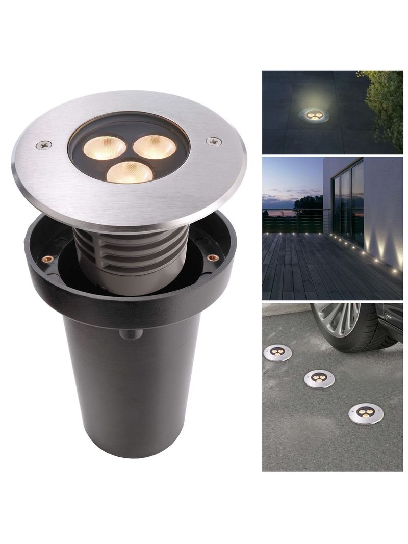 Faretto Incasso Tondo Calpestabile Esterno Ideal Lux LANDING 120362 N - Foto 2