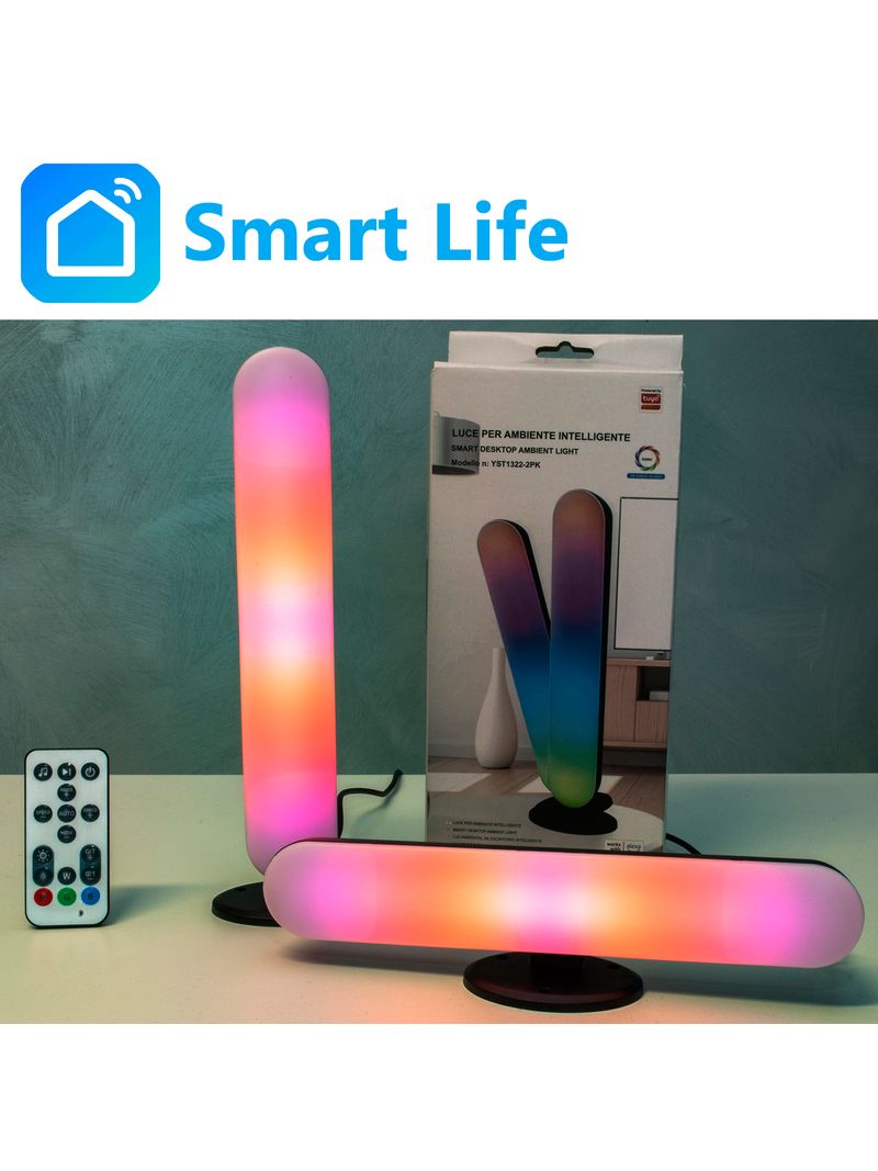 Lampade smart luce ambiente tv tavolo wifi usb rgb rgbic effetto sound  controllo dimmerabile alexa google app voce - BricoBravo