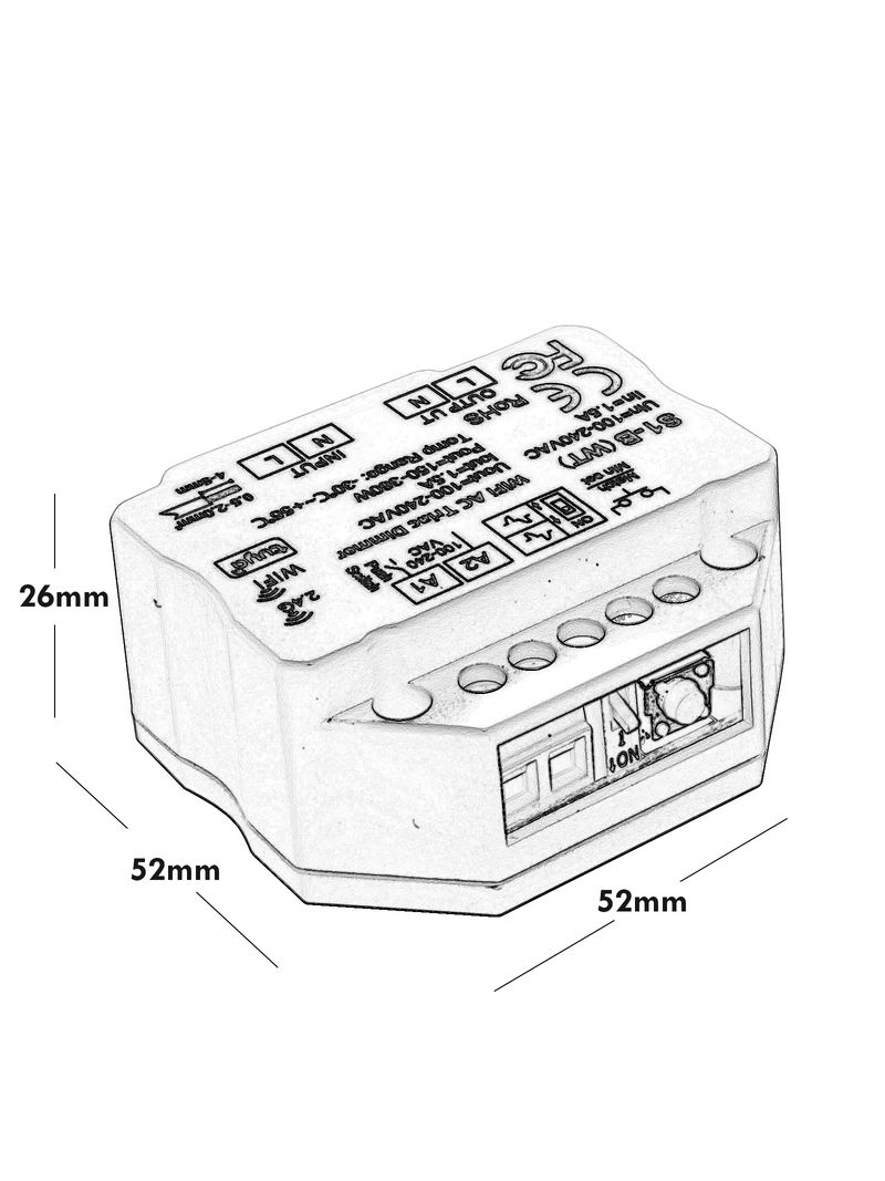 Centralina Triac Dimmer 230V WiFi RF lampade faretti LED