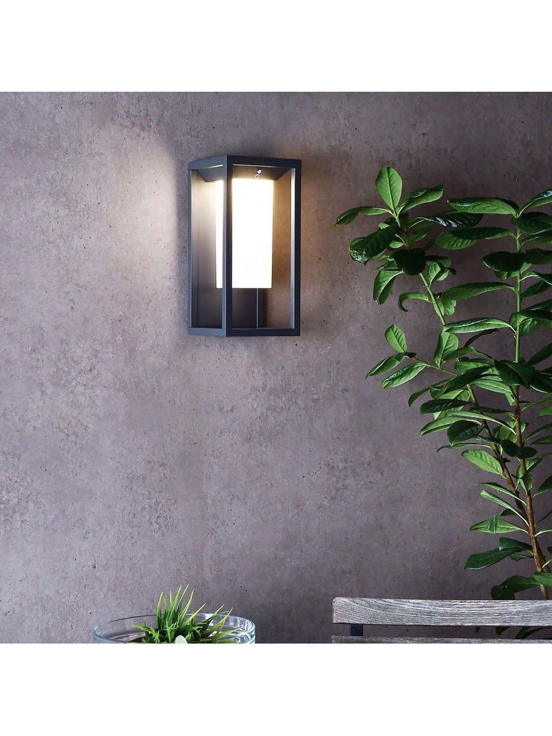 Samas applique led solare lampada parete senza fili ip54 sensore  crepuscolare movimento luce muro giardino terrazzo - BricoBravo