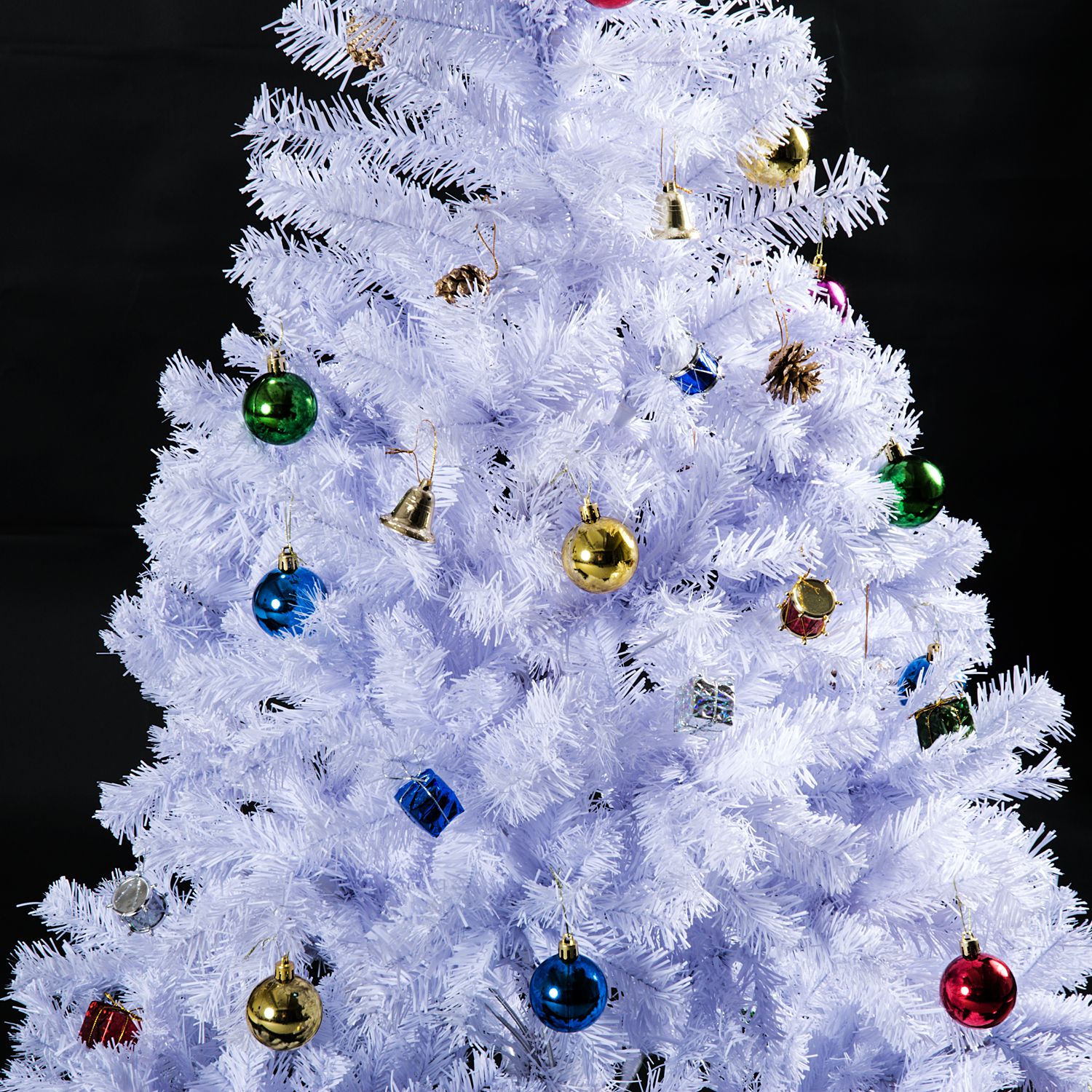 Albero Di Natale Addobbato Bianco Easycomfort albero di natale 150 cm con 680 rami addobbato bianco