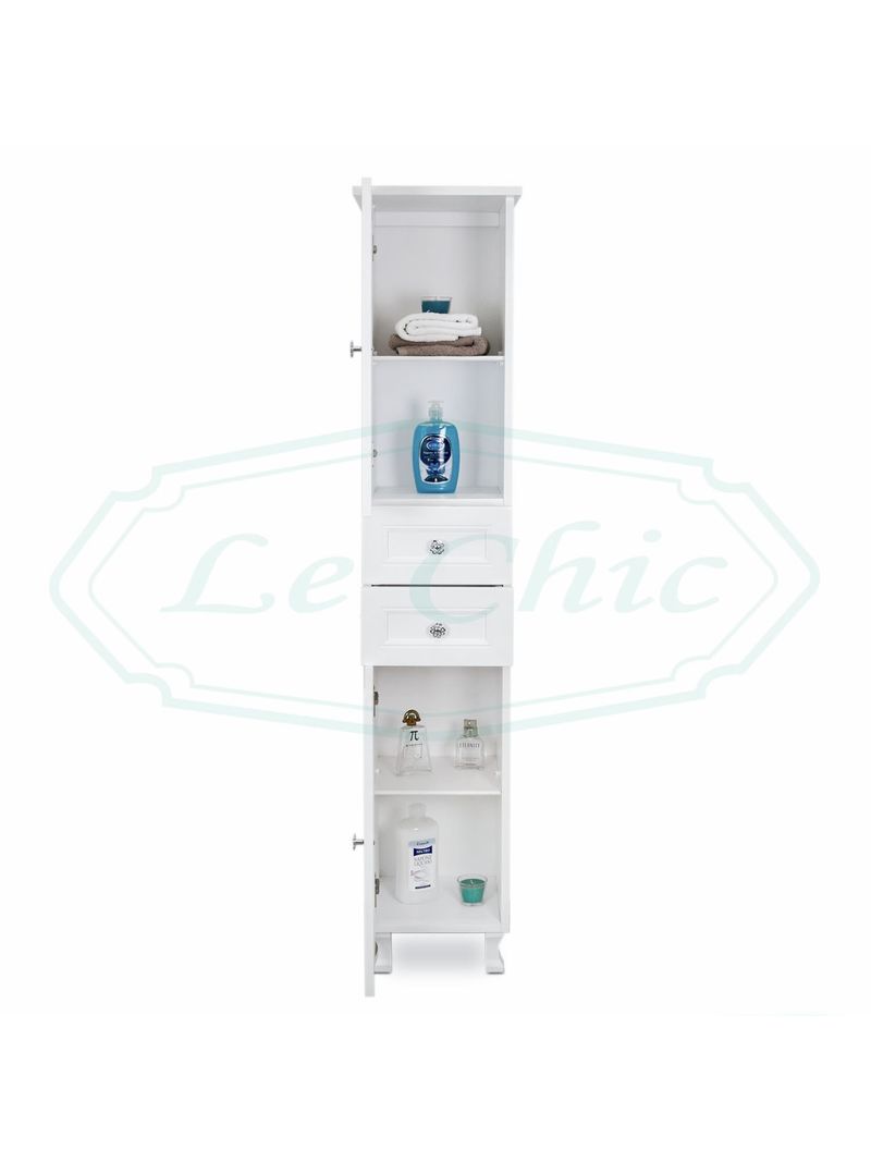 Colonna bagno shabby chic bianco salva spazio - Le Chic Arredamenti