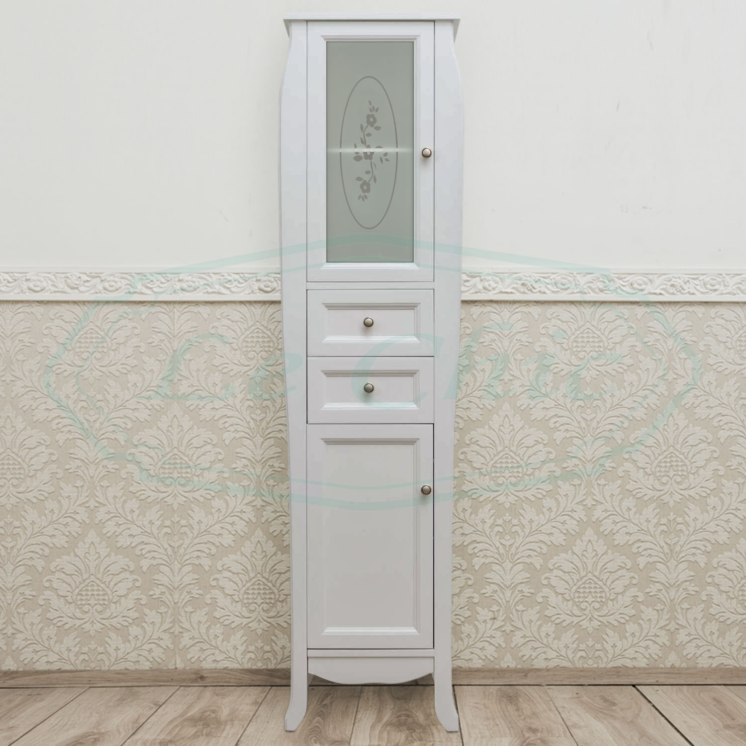 Colonna da bagno 170 cm shabby chic bianco opaco - BricoBravo