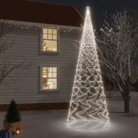 Albero di Natale con Puntale Bianco Freddo 3000 LED 800 cm