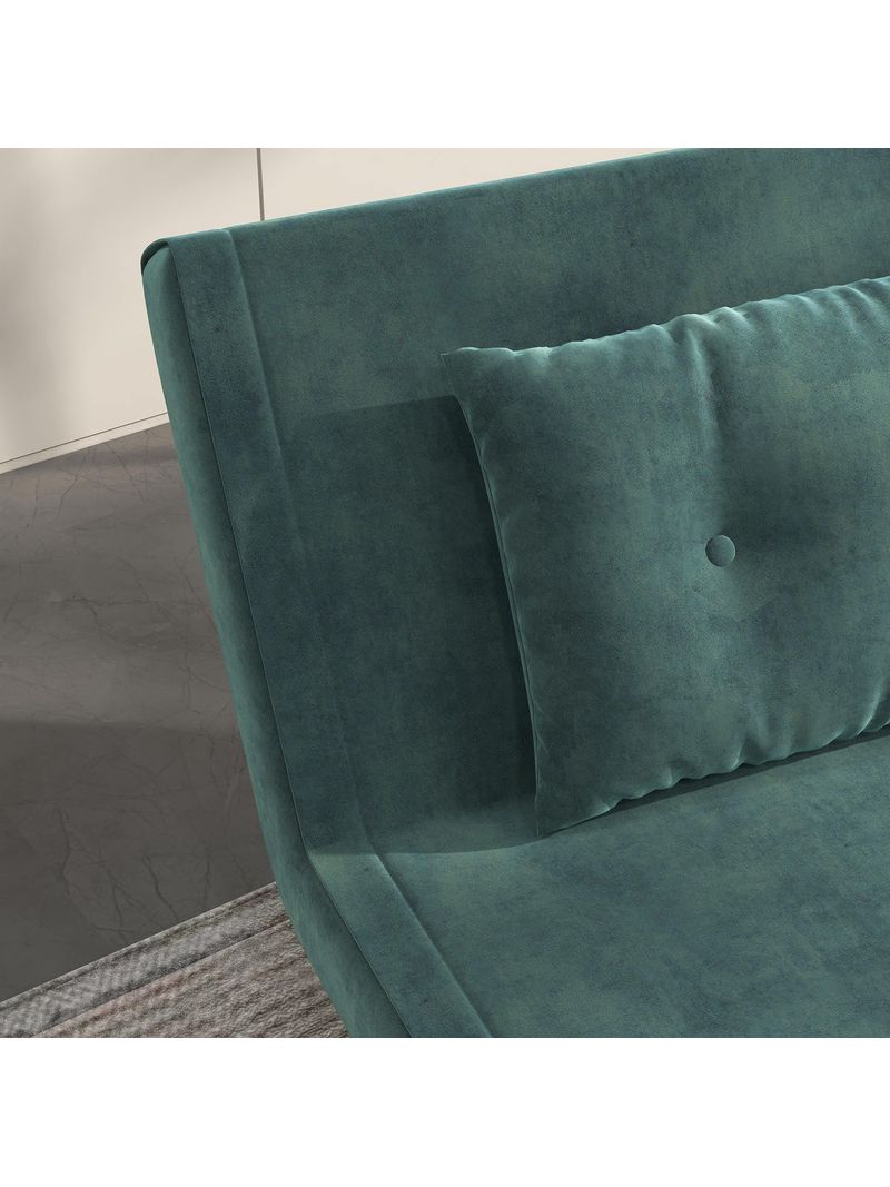 Poltrona Letto Singolo 100x88x83 cm in Velluto Verde Scuro - BricoBravo