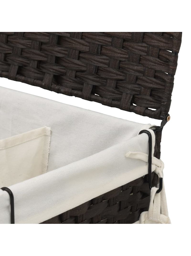 VidaXL Cesto Portabiancheria con Ruote 60x35x60,5 cm Rattan