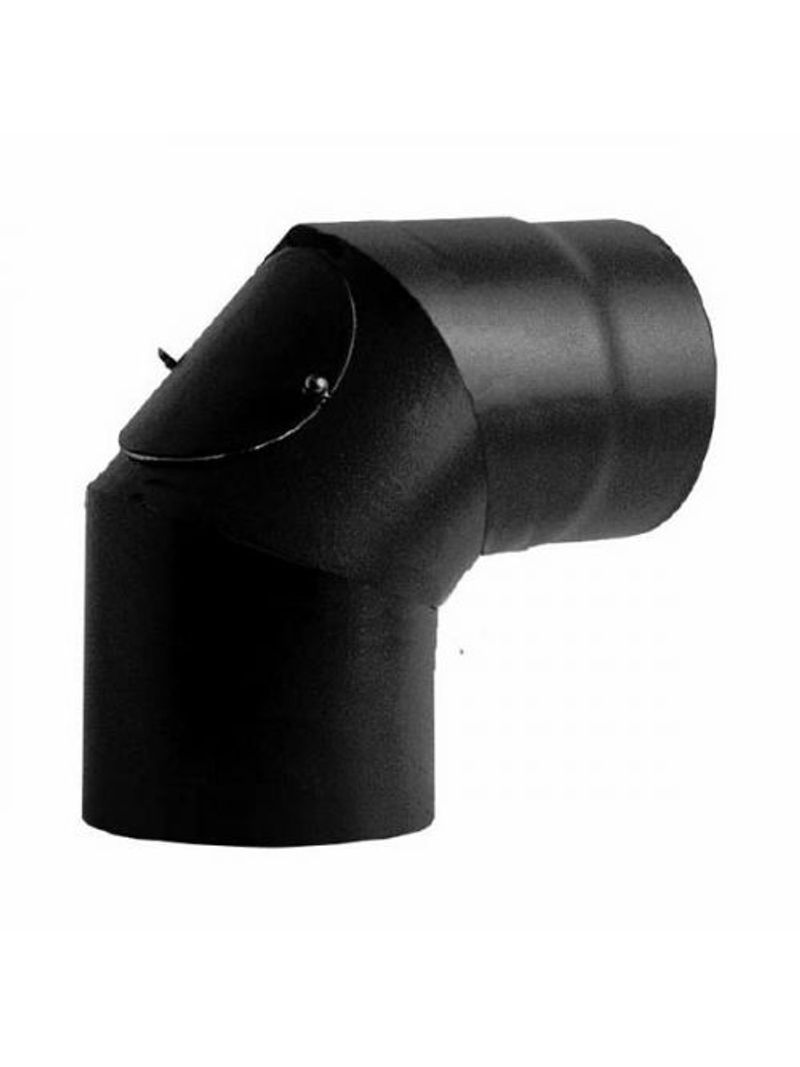 Rosone Con Tubo Per Stufa A Legna - Acciaio Resistente 600°C, Diametro 140 Mm - Foto 3