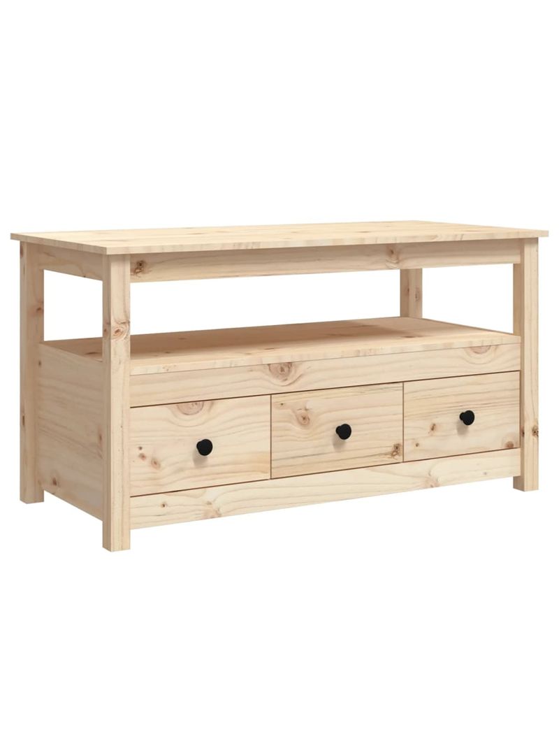 vidaXL Tavolino da Salotto Bianco 102x49x55 cm Legno Massello di Pino