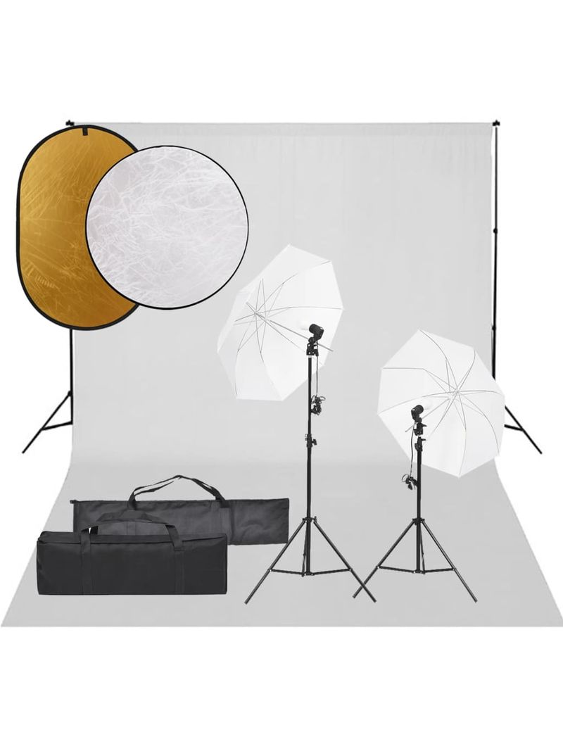 Kit per Studio Fotografico con Set Luci, Fondale e Riflettore 3094662 -  BricoBravo