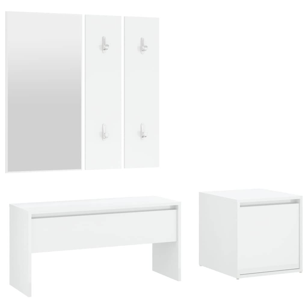 Set di Mobili da Corridoio Bianco Lucido in Legno Multistrato 3082050 -  BricoBravo