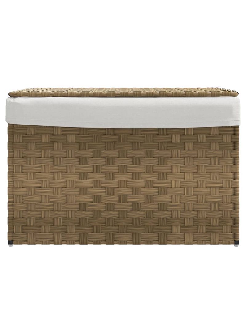 vidaXL Cesto Portabiancheria con Coperchio 55,5x35x34 cm Polyrattan