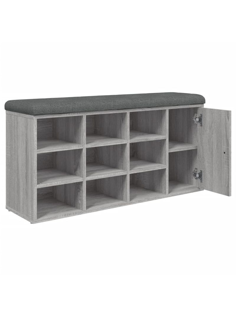 Panca Porta Scarpe Grigio Sonoma 102x32x50 cm Legno Multistrato 835094 -  BricoBravo