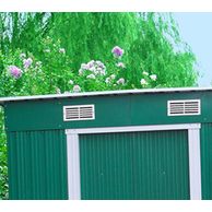 Casetta giardino in lamiera verde, box esterno, ricovero attrezzi 194x121 h.182cm Fredi