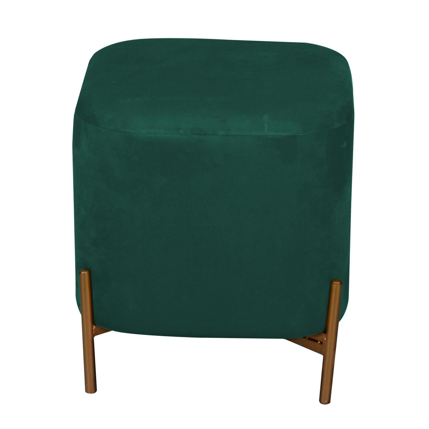 Pouf Contenitore 38x38xh45 cm in Tessuto Velluto Verde Salvia - BricoBravo