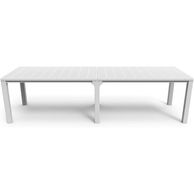 Keter tavolo in resina allungabile rettangolare Julie 295x90x74,5h Bianco effetto legno