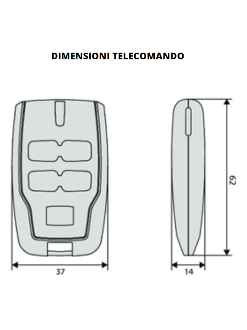 Telecomando Trasmettitore BFT Mitto B RCB04 R1 4 canali 433 Mhz