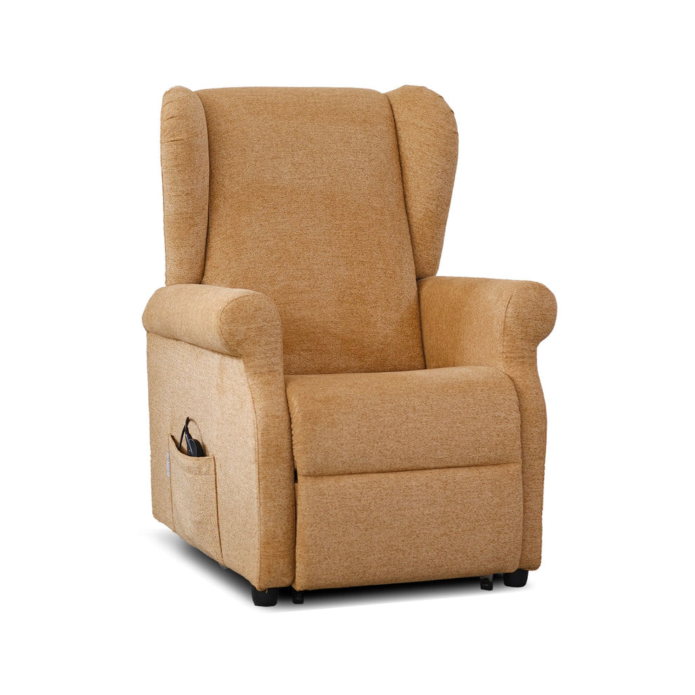 Poltrona relax Ilde elettrica con telecomando in tessuto beige - BricoBravo