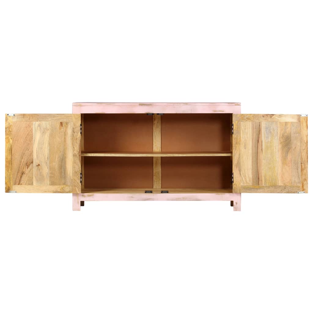 Credenza Rosa Chiaro 110x35x70cm in Legno Massello di Mango cod mxl