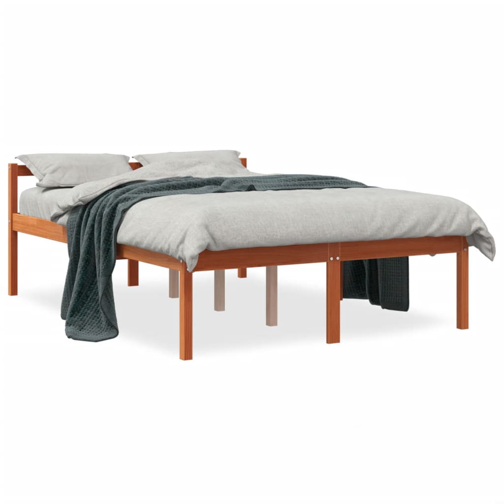 Letto per Anziani Marrone Cera 120x200cm Legno Massello di Pino 844157 -  BricoBravo